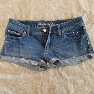 American eagle jean cuffed shorts, size 8
